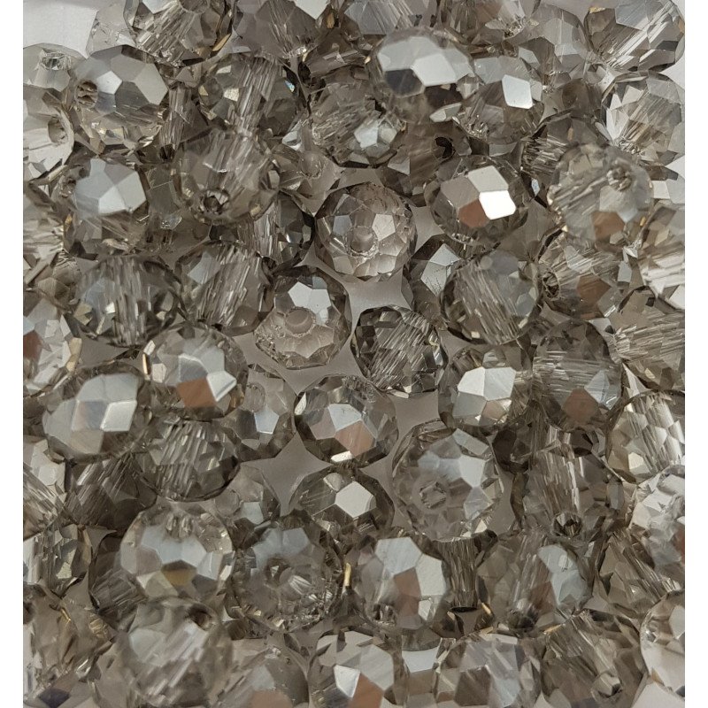 Cristalli 6 mm - CL25 Argento Trasparente