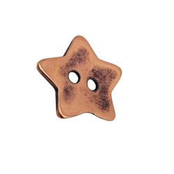 Bottone Stella Rame 17 mm