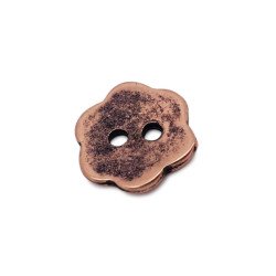 Bottone Fiore Rame 13 mm