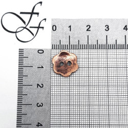Bottone Fiore Rame 13 mm