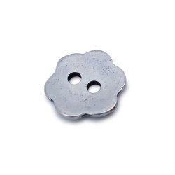 Bottone Fiore argento 13 mm
