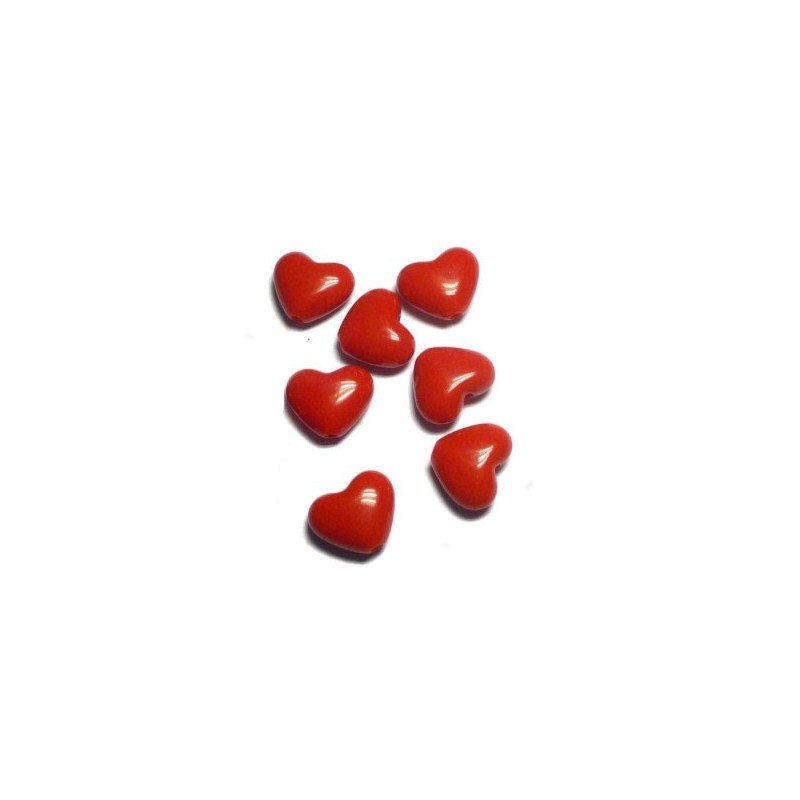 cuore in acrilico 11x10 mm vari colori