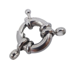 chiusura a molla da marinaio argento 15mm
