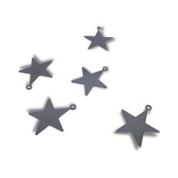 Stella charm 20mm canna di fucile 5pz