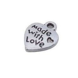 cuore made with love argento 9mm
