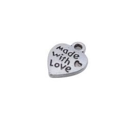 cuore made with love argento 9mm