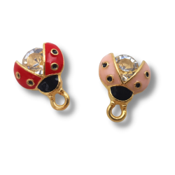 Coccinelle strass 12mm
