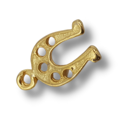 ferro di cavallo oro lucido 13x8mm