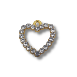 cuore strass 15mm