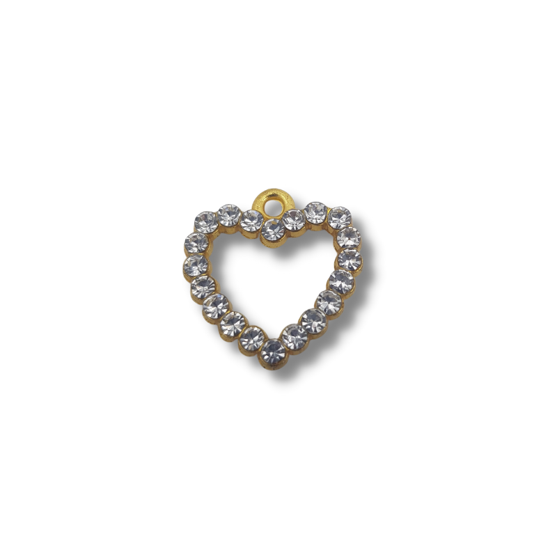 cuore strass 15mm