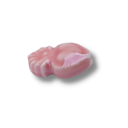cuore sacro rosa ceramica 15x10mm 3 pezzi