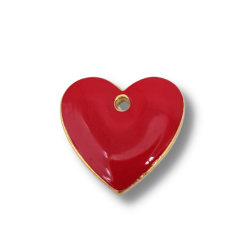 cuore smaltato bianco 13mm