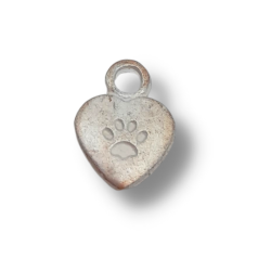 cuore I LOVE MY DOG 9mm argento rosè