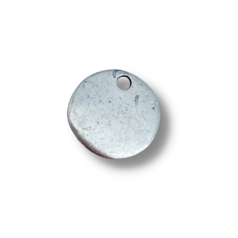 medaglietta zampette 12mm argento