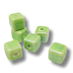 cubo di ceramica 9mm verde 1pz