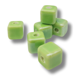 cubo di ceramica 9mm verde 1pz