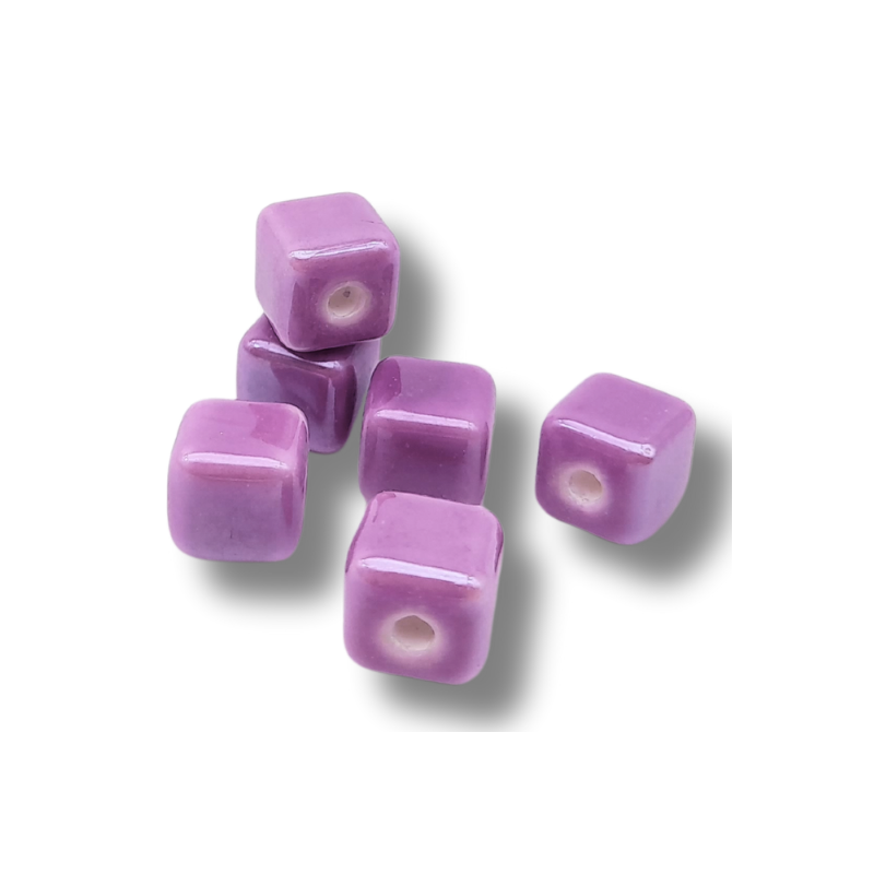 cubo di ceramica 7mm viola 1pz