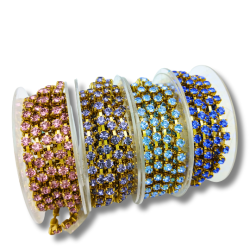 catena strass 3mm 20cm