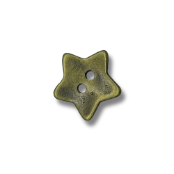 Bottone Stella oro satinato 17 mm