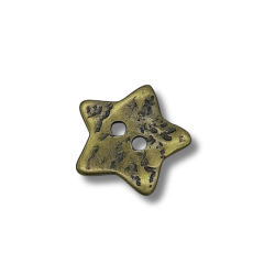 Bottone Stella oro satinato 17 mm