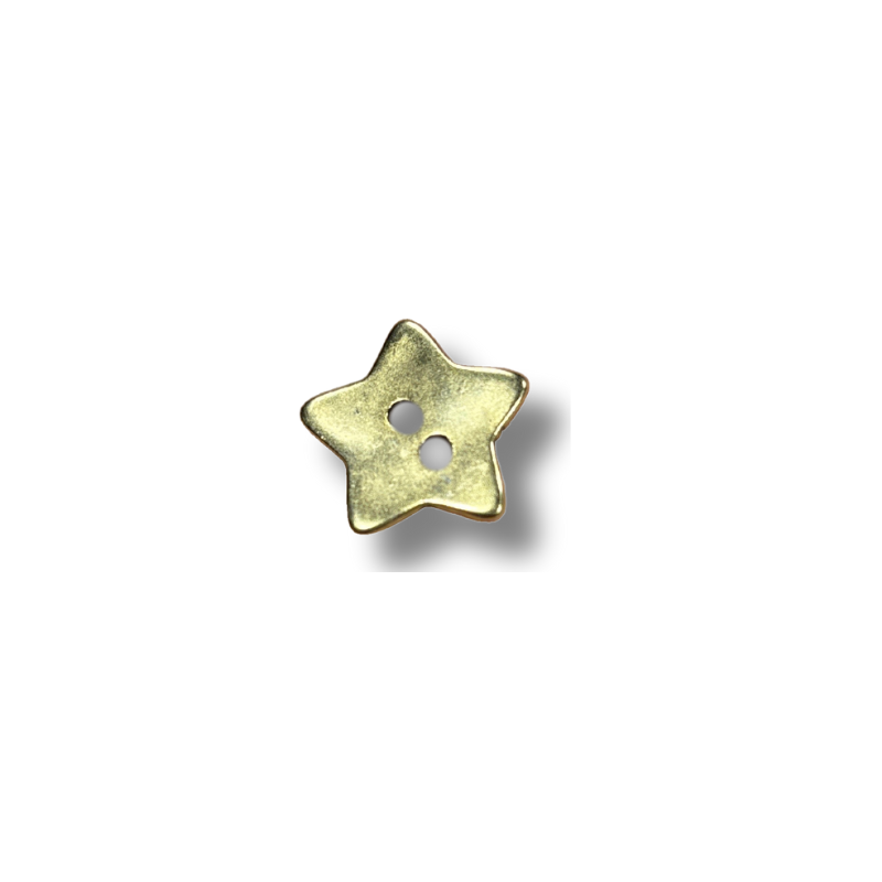 Bottone Stella oro satinato 17 mm