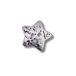Bottone Stella oro satinato 17 mm