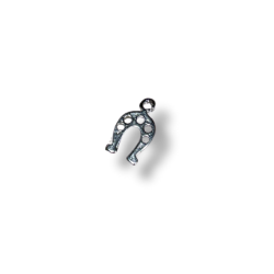 ferro di cavallo argento lucido 10x18mm