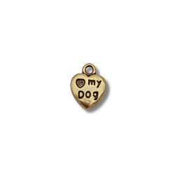 copy of cuore I LOVE MY DOG 9mm argento rosè