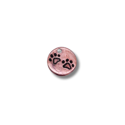medaglietta zampette 12mm rame