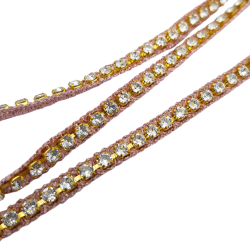 catena strass rosa 20cm
