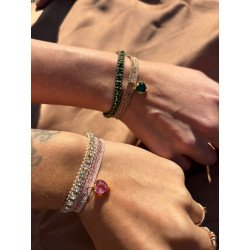 catena strass rosa 20cm