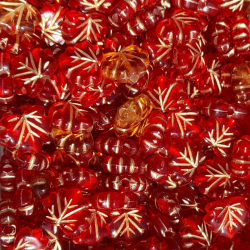 Foglioline in acrilico 11x9mm ambra rosso 1pz