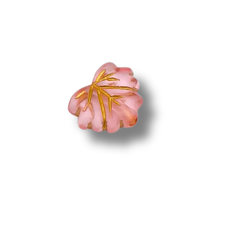 Fogliolina in acrilico 11x9mm ambra rosa 1pz