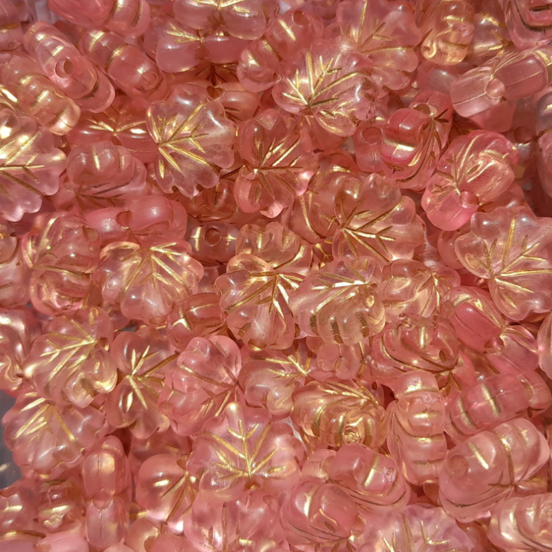 Fogliolina in acrilico 11x9mm rosa 1pz
