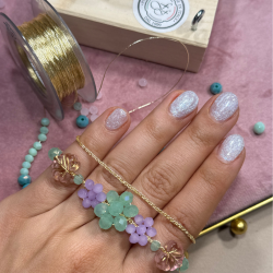 Fogliolina in acrilico 11x9mm petrolio 1pz