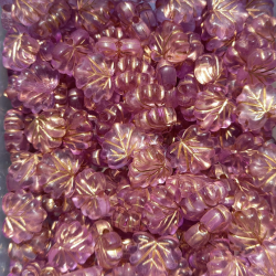 Fogliolina in acrilico 11x9mm lilla 1pz