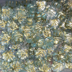 Fogliolina in acrilico 11x9mm azzurro 1pz