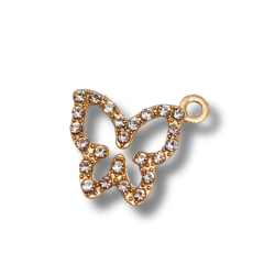 Farfalla strass 15mm