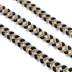 catena spiga in acciaio 5mm nero