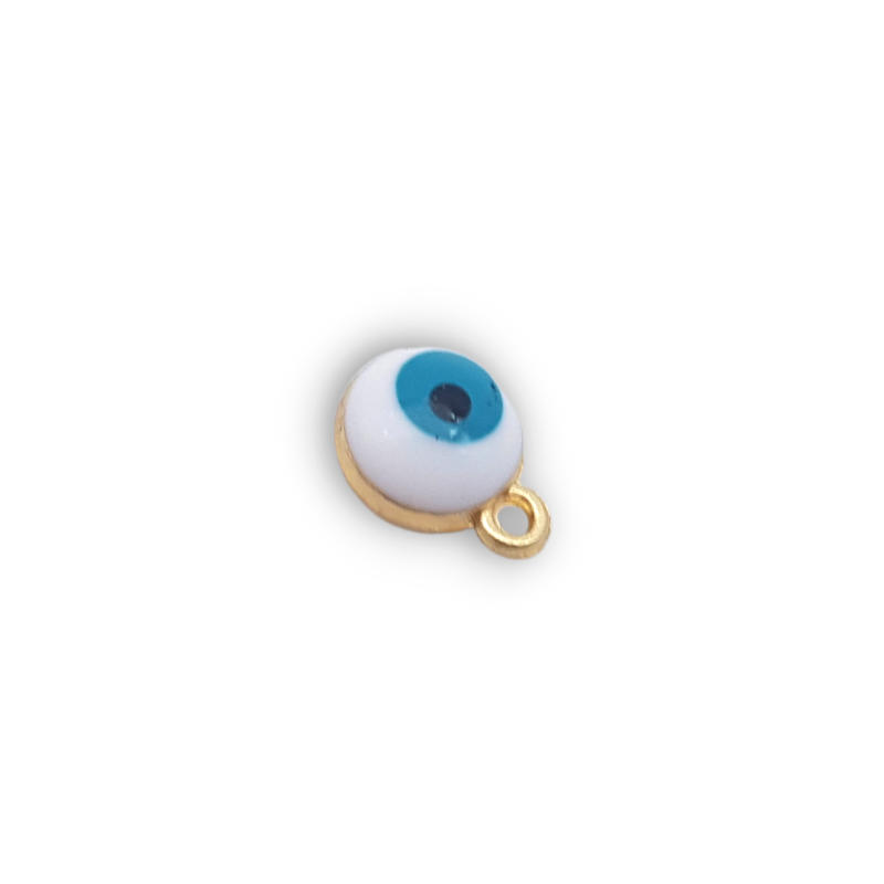 occhio di allaah bianco azzurro 7mm