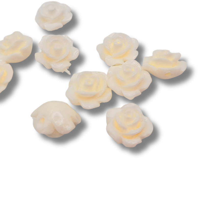 Roselline 10 mm bianco 6pz