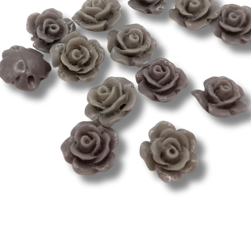 Roselline 10 mm grigio 6pz