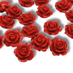 Roselline 10 mm rosso 6pz