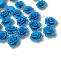 Roselline 10 mm turchese 6pz