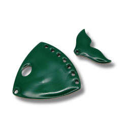 Testa di pesce con coda verde bosco