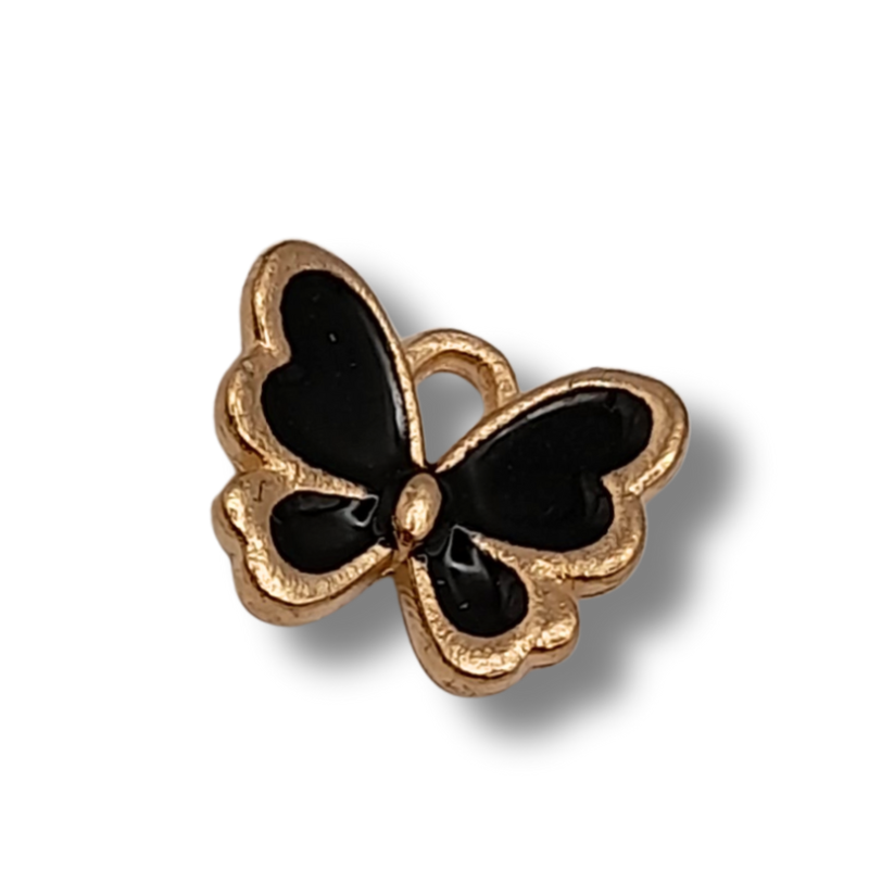 farfalla smaltata 10mm nero