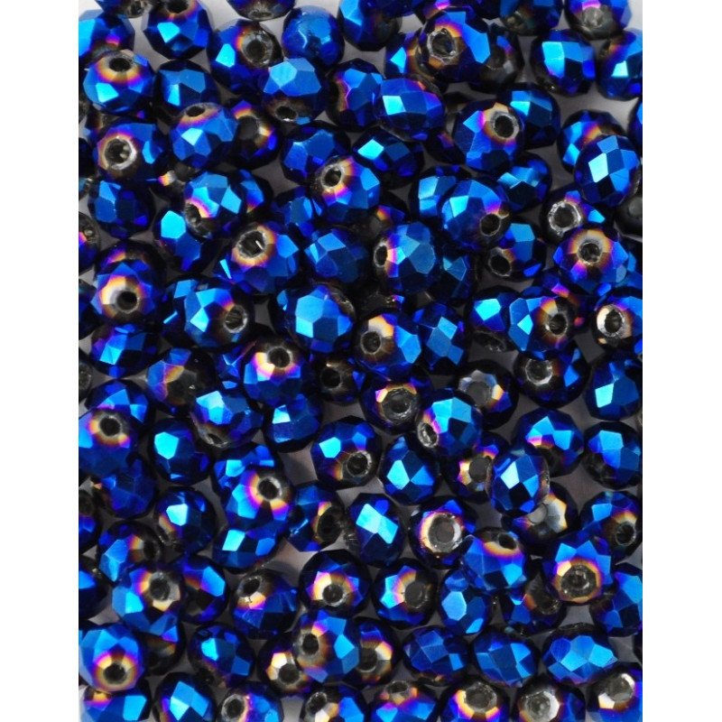 Cristalli 6 mm -42 Blu metallizzato