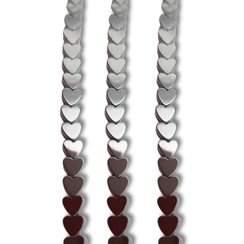 ematite cuore foro passante 4 mm canna di fucile