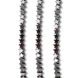 ematite stelle foro passante 4 mm canna di fucile