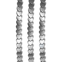 Ematite cuore foro passante 8 mm canna di fucile